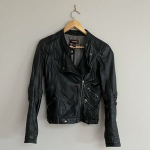 Danier Leather Black Moto Jacket